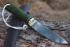 Северный нож "Рабочий" D2, рукоять карельская береза (зеленая).